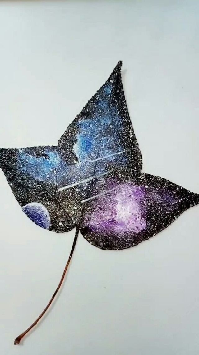 树叶星空画,我再试一下看看