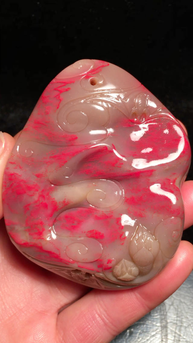 昌化鸡血石把件