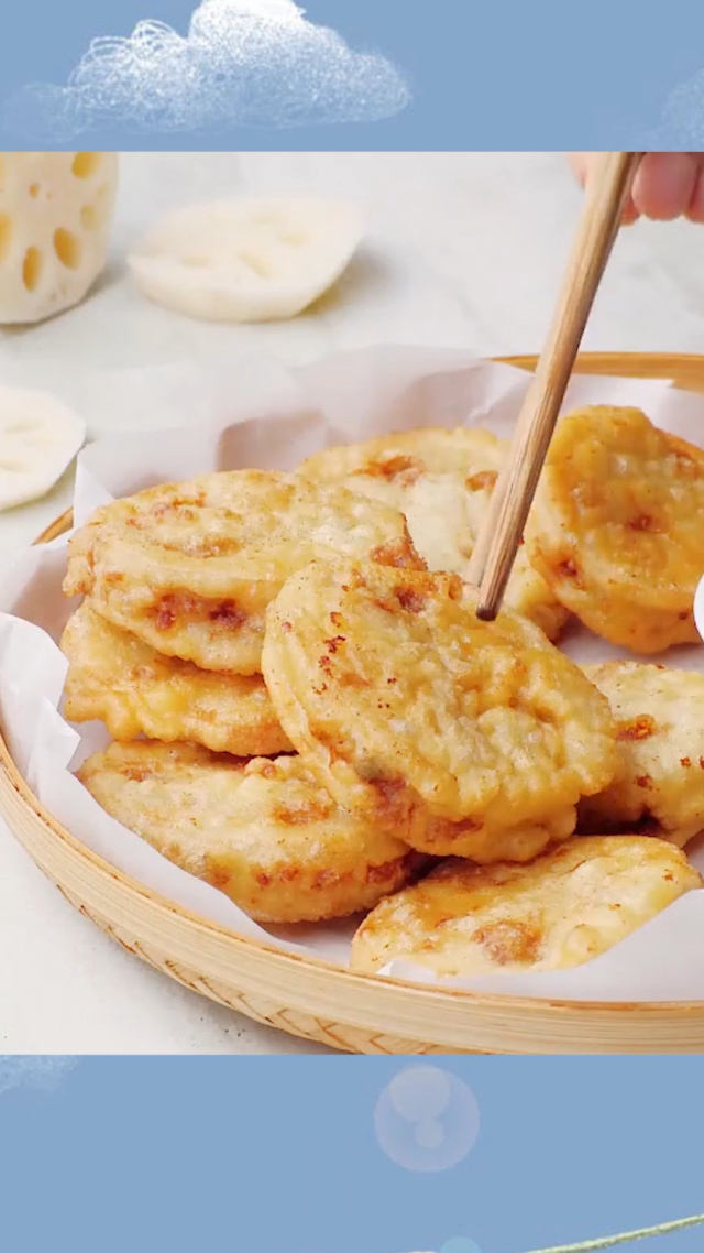 外酥里嫩的香酥藕夹!